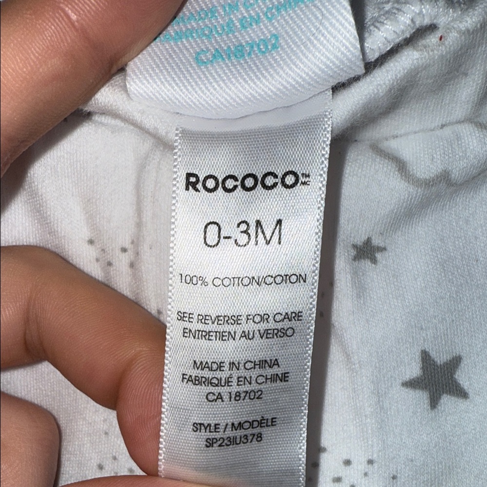 Rococo Baby Pants with Star Pattern - Picture 2 of 3